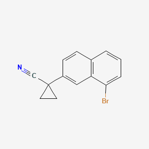molecular formula C14H10BrN B12080101 1-(8-Bromonaphthalen-2-YL)cyclopropane-1-carbonitrile 
