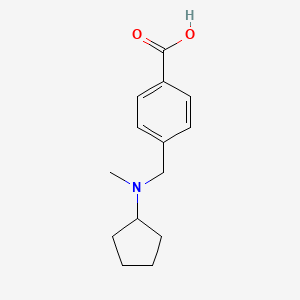 molecular formula C14H19NO2 B12080102 4-{[Cyclopentyl(methyl)amino]methyl}benzoic acid 