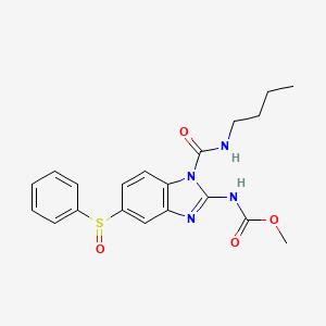 Carbamic acid, (1-((butylamino)carbonyl)-5-(phenylsulfinyl)-1H-benzimidazol-2-yl)-, methyl ester