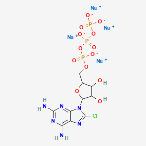 molecular formula C10H12ClN6Na4O13P3 B12080146 Diinosine Pentaphosphate 