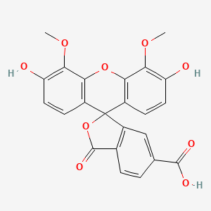 molecular formula C23H16O9 B1208015 4',5'-Dimethoxy-6-carboxyfluorescein CAS No. 75929-58-7