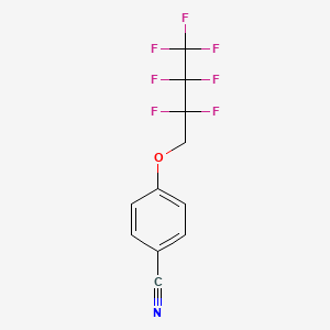 molecular formula C11H6F7NO B12080184 4-(2,2,3,3,4,4,4-Heptafluorobutoxy)benzonitrile CAS No. 96308-32-6