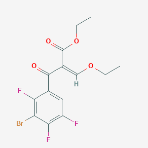 molecular formula C14H12BrF3O4 B12080241 ethyl (Z)-2-(3-bromo-2,4,5-trifluorobenzoyl)-3-ethoxyprop-2-enoate 