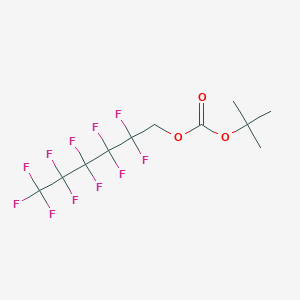 molecular formula C11H11F11O3 B12080341 tert-Butyl 1H,1H-perfluorohexyl carbonate 