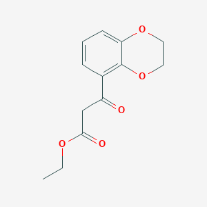 molecular formula C13H14O5 B12080457 Ethyl 3-(2,3-dihydrobenzo[b][1,4]dioxin-5-yl)-3-oxopropanoate 
