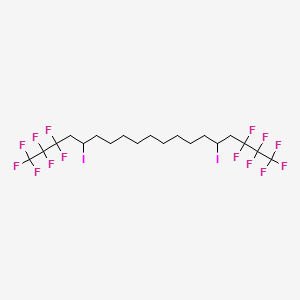 molecular formula C19H24F14I2 B12080481 Nonadecane, 1,1,1,2,2,3,3,17,17,18,18,19,19,19-tetradecafluoro-5,15-diiodo- CAS No. 1980064-71-8