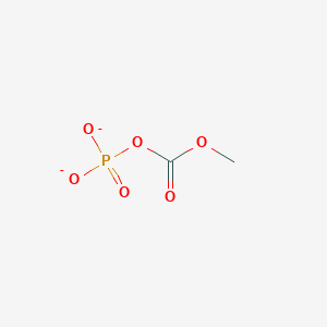 molecular formula C2H3O6P-2 B1208049 Methoxycarbonyl phosphate CAS No. 94843-85-3