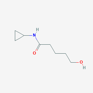 molecular formula C8H15NO2 B12080516 N-cyclopropyl-5-hydroxypentanamide 
