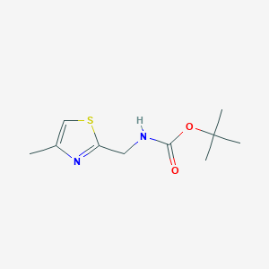 molecular formula C10H16N2O2S B12080524 tert-Butyl ((4-methylthiazol-2-yl)methyl)carbamate 