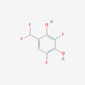 molecular formula C7H4F4O2 B12080579 4-(Difluoromethyl)-2,6-Difluoro-benzene-1,3-diol 