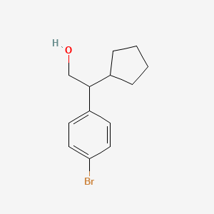 molecular formula C13H17BrO B12080591 2-(4-Bromophenyl)-2-cyclopentylethan-1-ol 