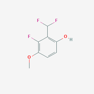 molecular formula C8H7F3O2 B12080606 2-(Difluoromethyl)-3-fluoro-4-methoxy-phenol 
