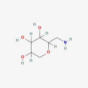 molecular formula C6H13NO4 B1208062 6-Amino-1,5-anhydro-6-deoxyglucitol CAS No. 102419-16-9