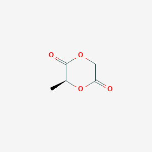 molecular formula C5H6O4 B12080623 (3S)-3-Methyl-1,4-dioxane-2,5-dione CAS No. 57377-80-7