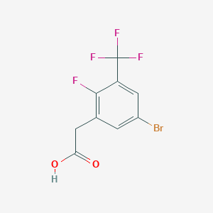 molecular formula C9H5BrF4O2 B12080633 5-Bromo-2-fluoro-3-(trifluoromethyl)phenylacetic acid 