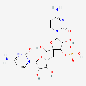 molecular formula C18H24N6O12P- B12080647 Cytidine, cytidylyl-(3'(R)5')- 
