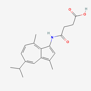 molecular formula C19H23NO3 B1208065 Succinic acid mono-3-guaiazulenamide CAS No. 69174-75-0