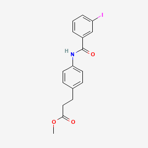 molecular formula C17H16INO3 B12080666 Methyl 3-(4-(3-iodobenzamido)phenyl)propanoate 