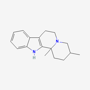 molecular formula C17H22N2 B1208067 3,12b-dimethyl-2,3,4,6,7,12-hexahydro-1H-indolo[2,3-a]quinolizine CAS No. 70605-78-6