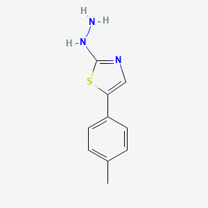 molecular formula C10H11N3S B12080681 Thiazole, 2-hydrazinyl-5-(4-methylphenyl)- CAS No. 516482-55-6