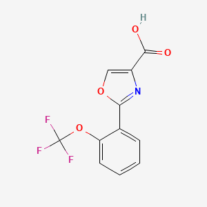 molecular formula C11H6F3NO4 B12080706 2-(2-(Trifluoromethoxy)phenyl)oxazole-4-carboxylic acid 