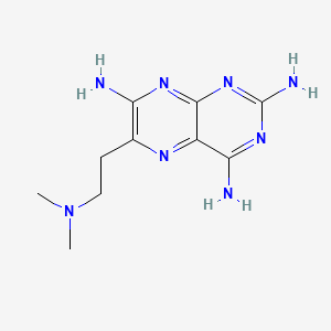 molecular formula C10H16N8 B1208071 2,4,7-Triamino-6-(2-(N,N-dimethylamino)ethyl)pteridine CAS No. 142431-37-6
