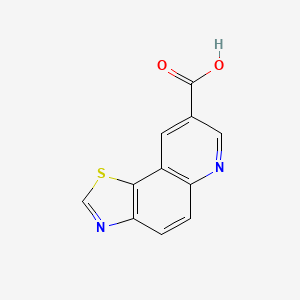 molecular formula C11H6N2O2S B1208072 Thiazolo(5,4-f)quinolinecarboxylic acid CAS No. 79028-58-3