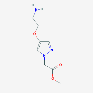 molecular formula C8H13N3O3 B12080744 Methyl 2-(4-(2-aminoethoxy)-1H-pyrazol-1-yl)acetate 