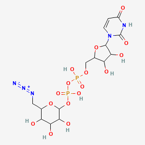 molecular formula C15H23N5O16P2 B12080779 UDP-6-Azido-6-deoxy-D-galactose 