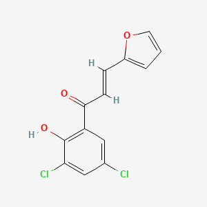 molecular formula C13H8Cl2O3 B12080817 1-(3,5-Dichloro-2-hydroxyphenyl)-3-(2-furyl)prop-2-en-1-one 