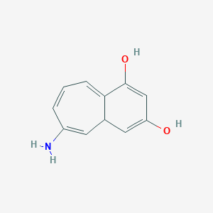 molecular formula C11H11NO2 B1208082 6-amino-4aH-benzo[7]annulene-1,3-diol CAS No. 87615-44-9