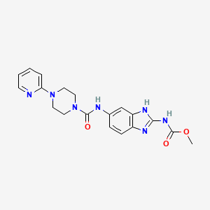 methyl N-[6-[(4-pyridin-2-ylpiperazine-1-carbonyl)amino]-1H-benzimidazol-2-yl]carbamate