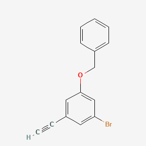 molecular formula C15H11BrO B12080887 1-(Benzyloxy)-3-bromo-5-ethynylbenzene 