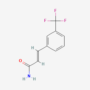 molecular formula C10H8F3NO B1208089 2-Propenamide, 3-(3-(trifluoromethyl)phenyl)-, (E)- CAS No. 64380-24-1