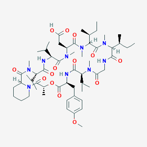 molecular formula C57H91N9O14 B120809 Cyclopeptolide 1 CAS No. 154429-12-6