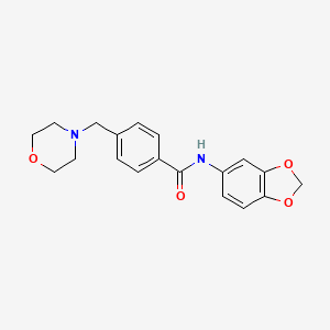 molecular formula C19H20N2O4 B1208090 N-(1,3-benzodioxol-5-yl)-4-(4-morpholinylmethyl)benzamide 