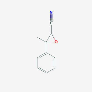 molecular formula C10H9NO B12080901 3-Methyl-3-phenyloxirane-2-carbonitrile 