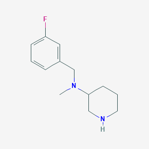 molecular formula C13H19FN2 B12080969 N-[(3-fluorophenyl)methyl]-N-methylpiperidin-3-amine 