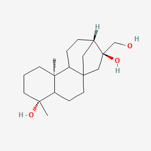 molecular formula C19H32O3 B1208100 19-nor-ent-Kaurane-4alpha,16beta,17-triol 