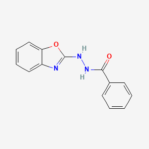 molecular formula C14H11N3O2 B1208102 N'-(1,3-苯并噁唑-2-基)苯甲酰肼 
