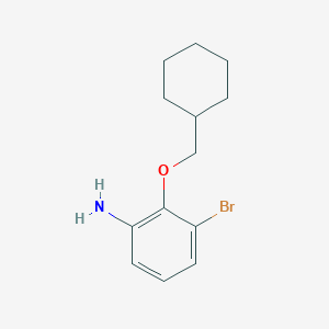 molecular formula C13H18BrNO B12081040 3-Bromo-2-(cyclohexylmethoxy)aniline 