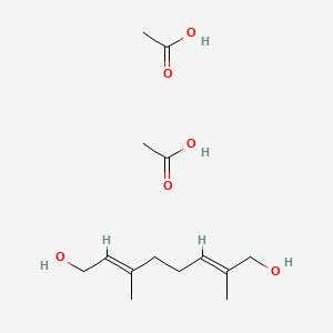 molecular formula C14H26O6 B12081045 2,6-Octadiene-1,8-diol, 2,6-dimethyl-, diacetate, (E,E)- 