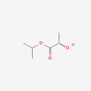 molecular formula C6H12O3 B1208108 Propanoic acid, 2-hydroxy-, 1-methylethyl ester, (2S)- CAS No. 63697-00-7