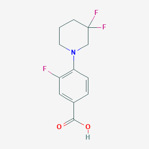 molecular formula C12H12F3NO2 B12081104 4-(3,3-Difluoropiperidin-1-yl)-3-fluorobenzoic acid 
