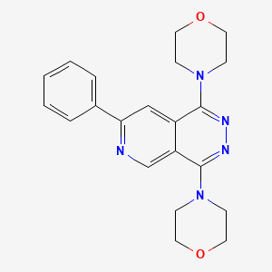 molecular formula C21H23N5O2 B1208113 4,4'-(7-Phenylpyrido[3,4-d]pyridazine-1,4-diyl)dimorpholine CAS No. 39632-88-7