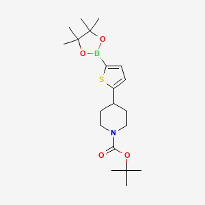 molecular formula C20H32BNO4S B12081140 tert-Butyl 4-(5-(4,4,5,5-tetramethyl-1,3,2-dioxaborolan-2-yl)thiophen-2-yl)piperidine-1-carboxylate 