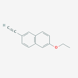 molecular formula C14H12O B12081189 2-Ethoxy-6-ethynylnaphthalene 