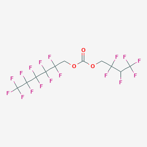 molecular formula C11H5F17O3 B12081209 2,2,3,4,4,4-Hexafluorobutyl 1H,1H-perfluorohexyl carbonate 
