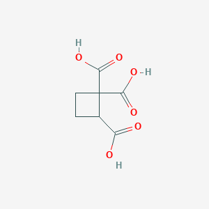 molecular formula C7H8O6 B12081219 1,1,2-Cyclobutanetricarboxylicacid CAS No. 2144-31-2