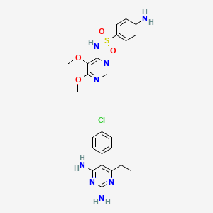 molecular formula C24H27ClN8O4S B1208122 sulfadoxine-pyrimethamine CAS No. 37338-39-9